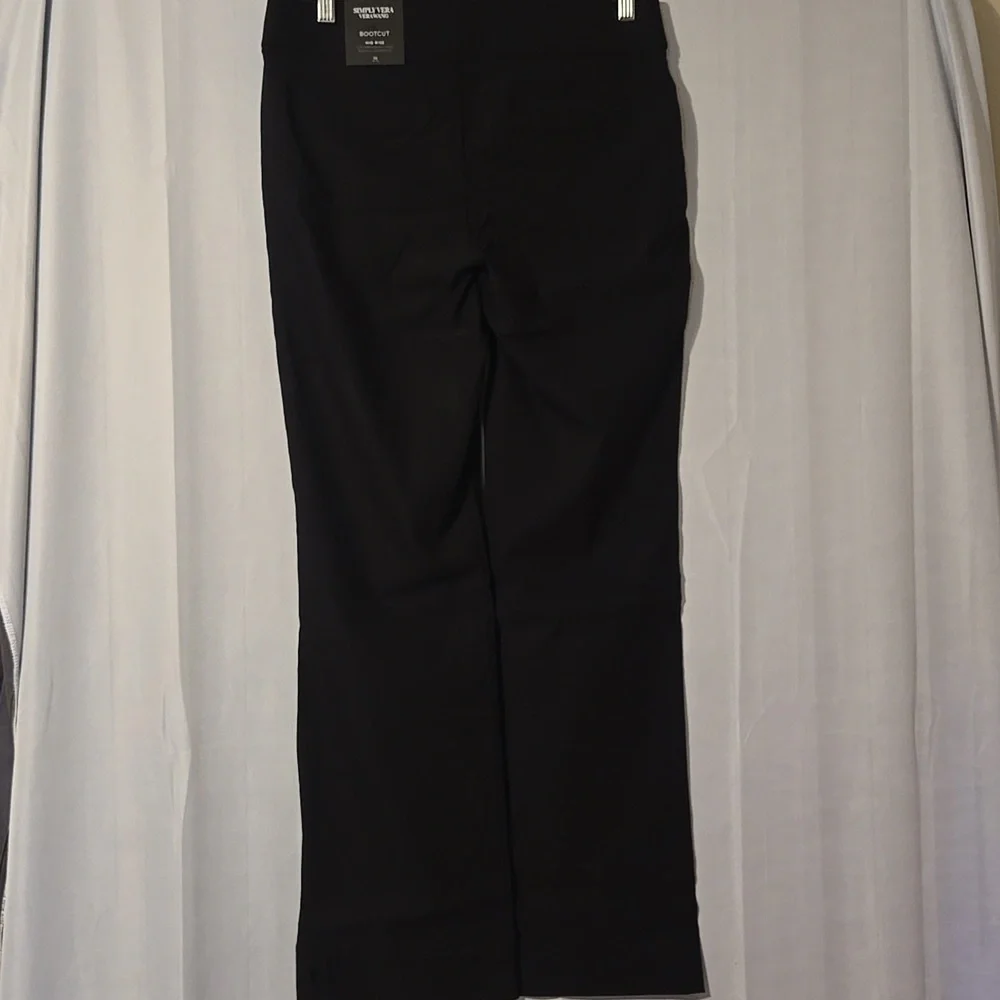 Women's Simply Vera Wang Black Bootcut Pants Size MP NWT - Picture 5 of 9